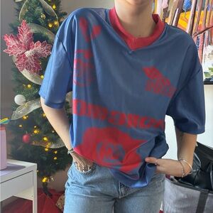 Urban Outfitters Red and Blue Top